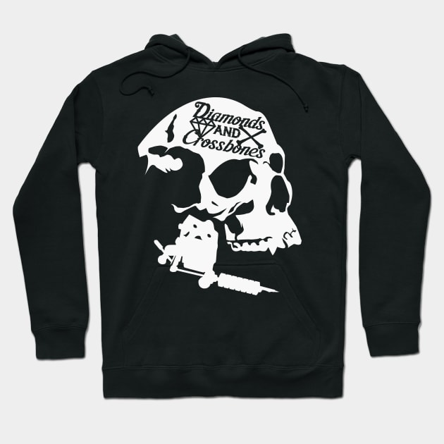 INK SKULL LOGO Hoodie by DIAMONDSANDCROSSBONES